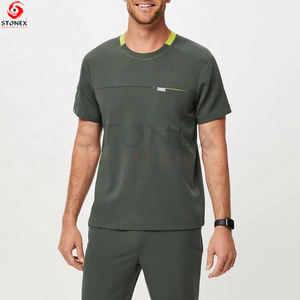 Conjunto de uniforme unisex personalizado cuello redondo, pantalones para correr con estampado informal de verano, trajes médicos de hospital para médicos y pacientes - Product Image 2