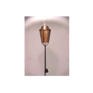 Torche Tiki en cuivre fini mosaïque avec support en métal pour jardin patio balcon intérieur extérieur éclairage de fête utilisation décorative - Product Image 1