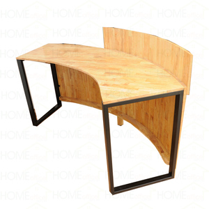 BLT68002-Durable Simple Curved AA Rubber Half <b>Compact</b> Reception <b>Desk</b> Modern Minimalist for Commercial Use Clinics Schools Spas - Product Image 3