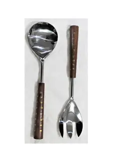 Premium Quality Wood Handle Salad Server Set For Serving Food In Wedding And Party With Beautiful Salad Spoon And Fork