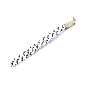 Pinzas de extensión de pestañas de volumen ruso recubiertas de papel blanco personalizadas OEM, etiqueta privada de acero inoxidable puntiaguda personalizada - Product Image 2