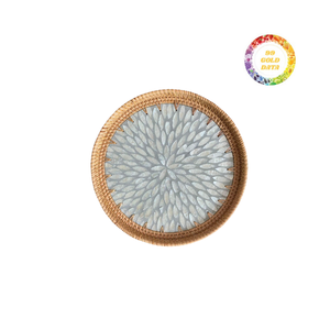 Panier de rangement en rotin et osier durable avec poignées Rustic Farmhouse Decorative - Product Image 3