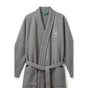 เสื้อคลุมอาบน้ำผ้าฝ้าย 100% สีเทาเข้ม รุ่น Be-Wfb007-Dgy - สีเทาเข้ม - Product Image 1