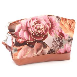 กระเป๋าพิมพ์ลายดอกไม้สำหรับผู้หญิง - สีน้ำตาลอ่อน - Product Image 1