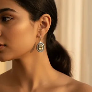 Pendientes de Plata 925 con Citrino para Mujer, Joyería de Moda - Product Image 3