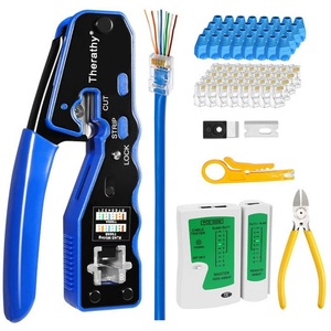 brand new RJ45 Crimp Tool Kit Ethernet Crimping Tool Kit for Pass Through RJ45 Connectors - Product Image 1