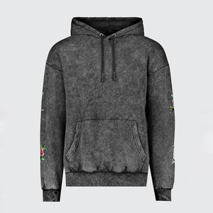 Meilleurs sweats à capuche délavés à l'acide 100% coton Streetwear d'hiver Couleurs personnalisées Logo Unisexe Pull en molleton Solide Double couche Respirant - Product Image 6