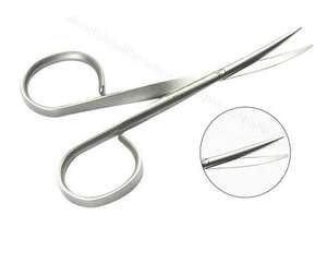 Medicab Medical & Surgical Instruments Manual Straight & Curved Handle <b>Scissors</b> Stainless Steel Material <b>Safety</b> Standard-MOL - Product Image 2