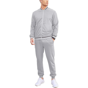 Premium personnalisé fermeture éclair 100% polyester survêtements entraînement Fitness sport deux pièces ensemble pour hommes femmes unisexe - Product Image 3