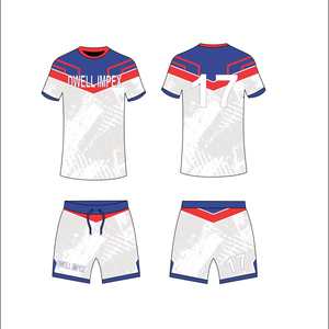 Custom Club Soccer <b>Shirt</b> With Digital Sublimation Print 100% <b>Polyester</b> Short Sleeves Front Embroidery Logo OEM Service - Product Image 1