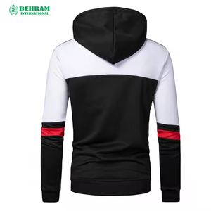 Vestes unisexes personnalisées à capuche avec fermeture éclair en coton à double couche à manches longues Sweats à capuche en chenille brodés et lourds avec fermeture éclair pour hommes - Product Image 3