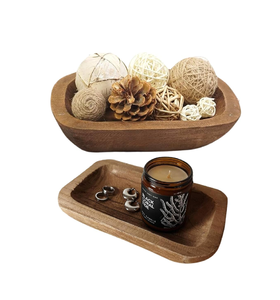 Boules de rotin décoratives design classique fantaisie bol de pâte décoratif en bois 2 pièces bougie décorer article artisanat - Product Image 1