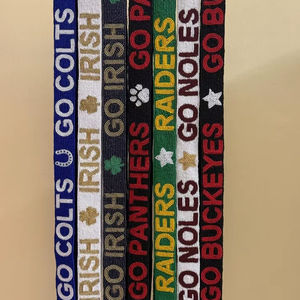 Sangle de sac à main personnalisée brodée de perles, avec perles de rocaille colorées, vente en gros, pour usage quotidien, design tendance enroulable - Product Image 1