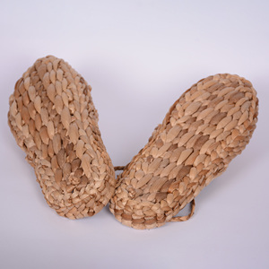 Women fashionable <b>slipper</b> water hyacinth <b>slippers</b> for woman lady daily footwear wholesale price - Product Image 3