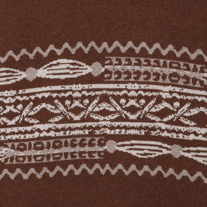 Suéter de cuello alto marrón para hombre de alta demanda con patrón Nórdico - Product Image 3