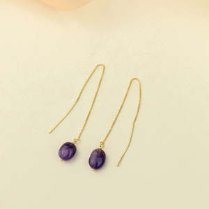 ต่างหูมุกทรงกลมเกรด AA ชุบทองสำหรับผู้หญิง ตราตรีดา สุย ดาห์ก้า น้ำหนัก 2.2 กรัม - Product Image 3