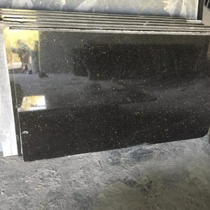 Carreaux polis en granit noir Indian Star Galaxy Revêtement de sol durable et décoratif pour intérieur d'hôtel Salle de bain et revêtement mural - Product Image 1