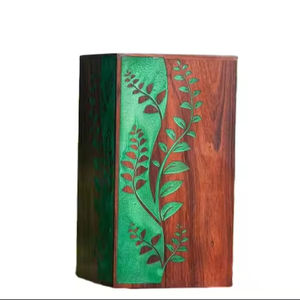 Urnes de crémation en résine de palissandre pour cendres humaines Urnes funéraires pour adultes pour columbarium Boîte en bois cendres funéraires grande - Product Image 1