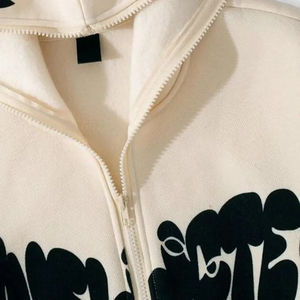 Sweat à capuche en coton éponge français 100% doux pour hommes 400 Gsm avec impression bouffante 3D pour l'hiver - Product Image 3