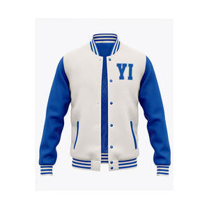 แจ็กเก็ตตัวหนังสือของผู้ชายเสื้อแจ็กเก็ตพิมพ์ลายตัวอักษรทรงสลิมฟิตง่ายแบบกำหนดเอง - Product Image 5