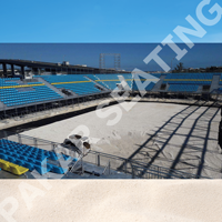 Stade complet de football de plage portable avec tribunes et escaliers de type gradin de toit utilisation intérieure et extérieure divertissement sportif