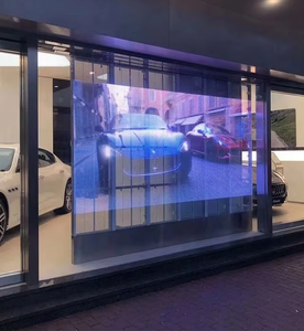 Trong nhà trong suốt Màn hình hiển thị <span class=keywords><strong>LED</strong></span> cho quảng cáo độ sáng cao xem qua bảng điều khiển video cho cửa sổ cửa hàng thang máy - Product Image 3