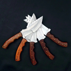 Couteau de suivi en acier D2 fait à la main sur mesure manche en bois gaine en cuir pour cadeaux d'anniversaire camping en plein air OEM - Product Image 5