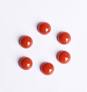 Cabochons ronds en onyx rouge naturel taille 11 MM Agate rouge Cabochon lisse calibré en vrac pour la fabrication de bijoux - Product Image 2