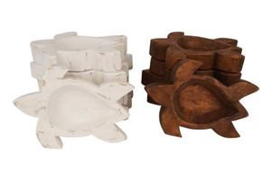 Meilleure vente en gros bol de tortue d'acacia naturel couleurs tendance faites à la main bougeoir de table en bois prix bon marché de l'Inde - Product Image 3