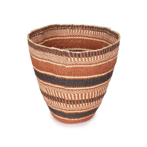 Panier de rangement en jonc de mer tressé pour grossistes, avec rayures marron et vertes, panier polyvalent pour la maison et le salon - Product Image 4