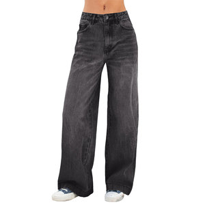 Premium <b>Women</b> <b>Baggy</b> <b>Jeans</b> Mid Waist Winter Breathable Regular Fit Casual Fashion - Product Image 1