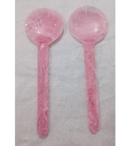 Ensemble de cuillère et de fourchette à salade en résine de haute qualité, vaisselle moderne de luxe pour les fêtes, fabrication artisanale, écologique, passe au lave-vaisselle - Product Image 1