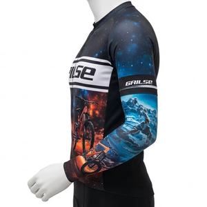 ปลอกแขนปั่นจักรยานพิมพ์ลายดิจิตอลระบายอากาศได้สำหรับผู้ใหญ่ ป้องกันรังสียูวี ระบายความชื้น ชุดกีฬาที่สวมใส่สบายสำหรับการปั่นจักรยาน - Product Image 3