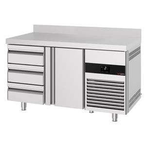 Refrigerador comercial de mostrador PREMIUM - 1400x700mm - con 1 puerta - 3 cajones - con soporte superior - capacidad 281 litros - Product Image 5