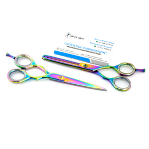 Ensemble de ciseaux de coiffeur pour coupe de cheveux personnalisés réglable 6 "japon inoxydable ciseaux à effiler pour coiffeur Sharpe dent plate - Product Image 5