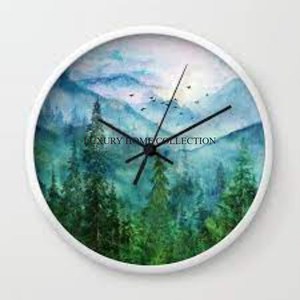 Horloge murale en métal élégante et moderne de haute qualité Conceptions sans cadre avec mouvement à quartz silencieux Environnements paisibles Motif-Plante - Product Image 5