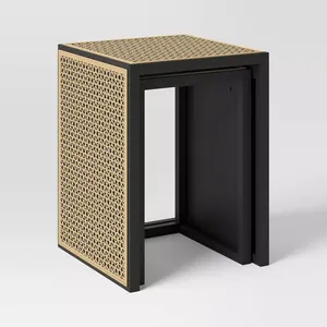 Mesa de acento para interiores de decoración superior, mesa de anidación de madera OEM, mesa de anidación de madera tejida, muebles de granja - Product Image 2