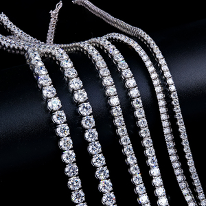 Pulsera de tenis unisex al por mayor de plata 925 con diamantes cultivados en laboratorio, corte brillante DEF VS-VVS, certificada IGI, joyería fina - Product Image 4