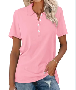 เสื้อโปโลเสื้อยืดแขนสั้นคอวีสำหรับผู้หญิงเสื้อโปโลผู้หญิงแฟชั่นกีฬากอล์ฟกลางแจ้งน้ำหนักเบา - Product Image 6