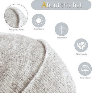 Gorro de punto suave, moda cálida de invierno para hombres y mujeres, gorro elástico acogedor para uso diario - Product Image 2