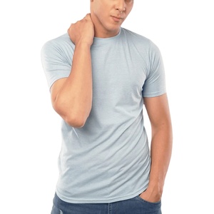 T-Shirt-240sm à col rond vierge 100% coton pour hommes, surdimensionné, coupe Boxy, épaules tombantes, design personnalisé, qualité supérieure - Product Image 1