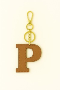ตัวอักษรหนังแท้พวงกุญแจตัวอักษรเริ่มต้นพร้อมตะขอทองเหลืองโมโนแกรมพร้อมตัวอักษรเริ่มต้นแหวนทอง - Product Image 5