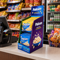 Boîtes de présentation en carton ondulé personnalisées pour les pop-corn au micro-ondes, les collations, les aliments de loisirs, les boîtes de présentation en papier POP