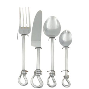 Juego de cubiertos detallados de acero con espejo para el hogar, boda, fiesta, cena, cuchillos, tenedores, cucharas, tenedores para ensalada de Ambience Lifestyle - Product Image 2