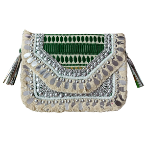 กระเป๋าโบโฮสำหรับผู้หญิงดีไซน์แบบเปิดปิดและประดับด้วยเลื่อม2024ล่าสุด - Product Image 1