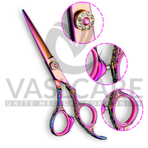 Chuyên Nghiệp Màu Hồng Tóc Cắt Kéo Cắt Tóc Sắc Nét Kéo Cắt Tóc Với Màu Hồng Titan Kết Thúc Kéo Kéo Kohana Kéo Bởi Vaslcare - Product Image 5