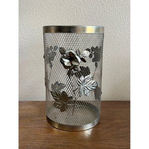 Cubo de basura redondo de alambre de hierro y metal, cubo de basura para interiores y exteriores chapado en oro de primera calidad, diseño maravilloso, cubo de basura de gran tamaño - Product Image 2