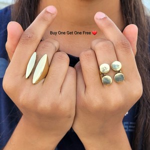 Raw Brass Adjustable <b>Ring</b> Band Hoop Loop Connector & <b>Ring</b> <b>Blank</b> Base-Eco-Friendly Durable Lightweight Jewelry Findings - Product Image 4