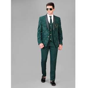 Fournisseur en gros de costumes pour hommes vert foncé pour le travail au bureau, les fonctions professionnelles et les occasions spéciales pour la vente en gros - Product Image 1