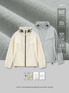 เสื้อแจ็คเก็ตกันแดด UPF 100 แห้งเร็ว ผลิตจากโพลีเอสเตอร์/ไนลอน สำหรับตกปลาและกิจกรรมกลางแจ้ง แขนยาว มีฮู้ด สำหรับผู้ชาย ขายส่ง/รับผลิตตามสั่ง - Product Image 3